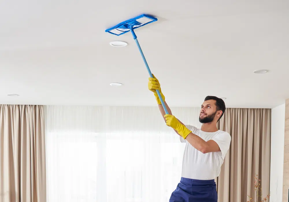 how to clean ceiling